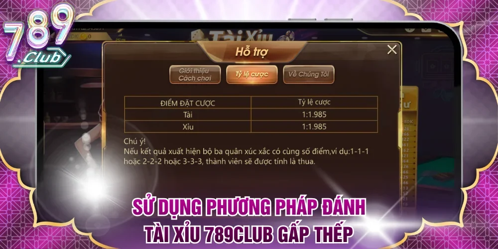 Kinh nghiệm chơi tài xỉu 789Club gấp thếp